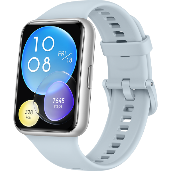 Умные часы  HUAWEI Watch Fit 2 Active Edition, серо-голубые умные часы fontel iwatch 10 amoled серебро