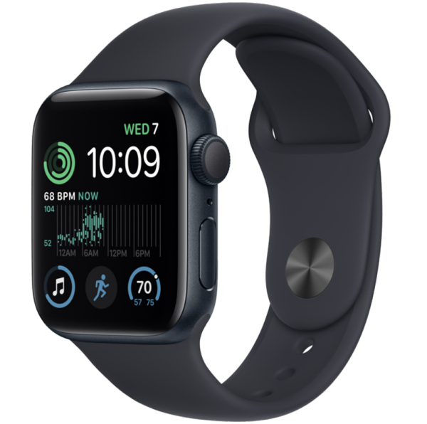 Умные часы  Apple Watch SE2, 40 мм, S/M, Sport band, Midnight Aluminium ремешок силиконовый red line для apple watch – 42 44 mm midnight blue