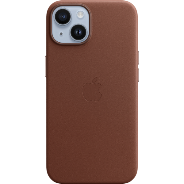 Чехол-крышка Apple MagSafe для iPhone 14, кожа, коричневый (MPP73)