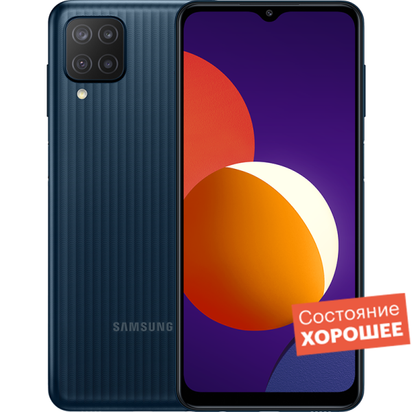смартфон samsung galaxy s21 ultra 128gb серебряный фантом хорошее состояние Смартфон Samsung Galaxy M12 32GB Черный   