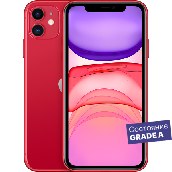 Смартфон Apple iPhone 11 256GB Красный Grade A ремешок нейлоновый плетёный vlp для apple watch 38 40 41 s m 2шт красный