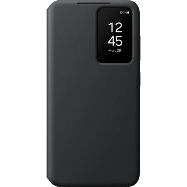 Чехол-книжка Samsung Smart View Wallet Case для Galaxy S24, полиуретан, черный (EF-ZS921CBEGRU) косметичка 26х13 см полиуретан золотистая beauty