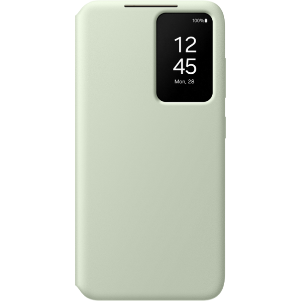Чехол-книжка Samsung Smart View Wallet Case для Galaxy S24, полиуретан, светло-зелёный (EF-ZS921CGEGRU) кошелек женский 10х10 см на кнопке с кисточкой полиуретан зеленый memo