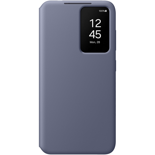 Чехол-книжка Samsung Smart View Wallet Case для Galaxy S24+, полиуретан, фиолетовый (EF-ZS926CVEGRU)