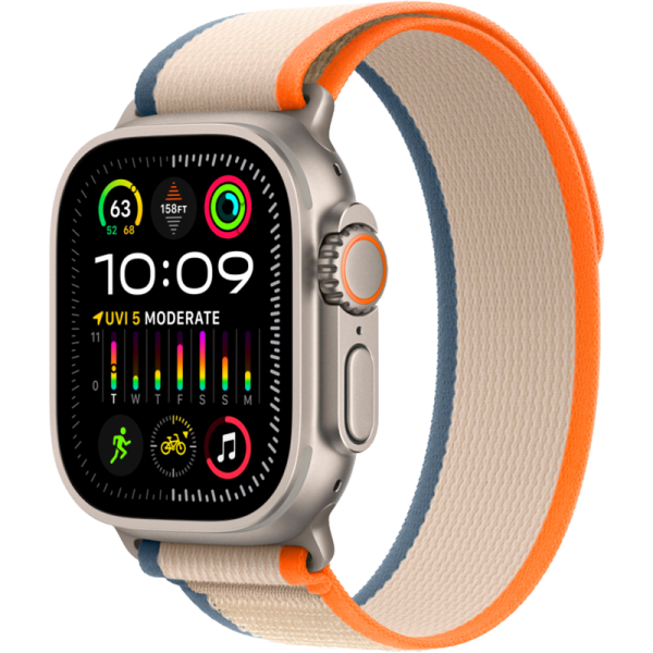 Умные часы  Apple Watch Ultra 2, 49 мм, Trail Loop, Orange/Beige (MRFL3)